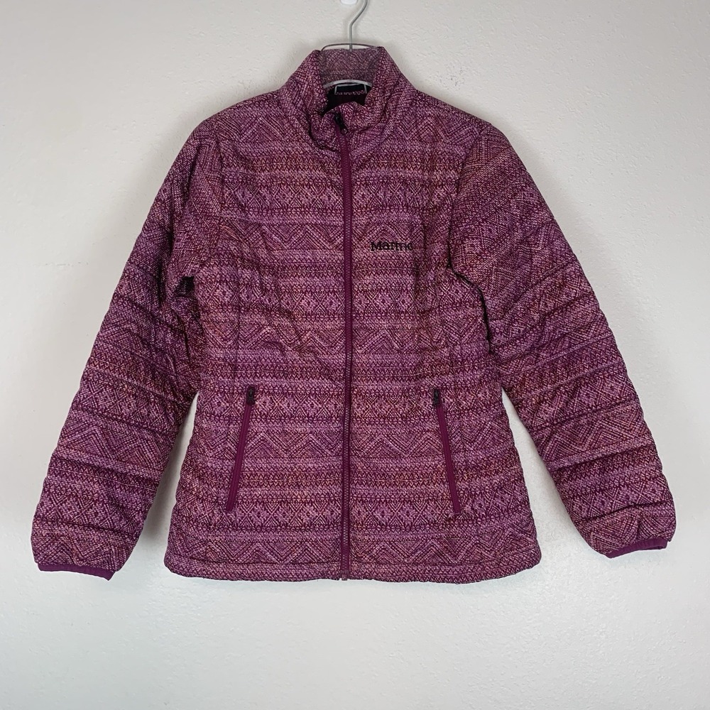 Marmot Coat Womens Medium Peak Chile Puffer‎ Jacket Full Zip Lightweight Winter